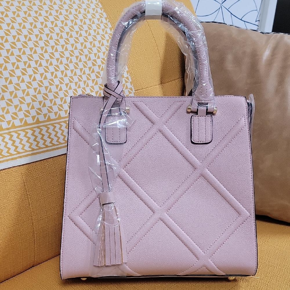 NWT Mellow World Misty Rose Elvira Satchel With Tassel Crossbody Strap